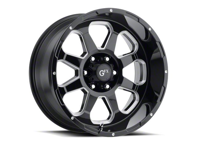 G-FX TR-10 Gloss Black Milled 6-Lug Wheel; 17x9; 12mm Offset (21-24 Bronco, Excluding Raptor)