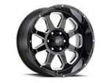 G-FX TR-10 Gloss Black Milled 6-Lug Wheel; 17x9; 12mm Offset (05-15 Tacoma)