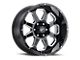 G-FX TR-10 Gloss Black Milled 6-Lug Wheel; 17x9; 12mm Offset (21-24 Bronco, Excluding Raptor)