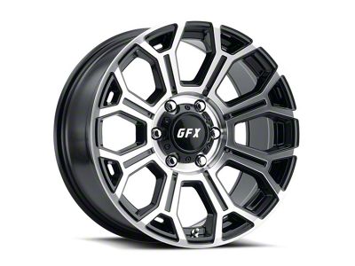 G-FX TR-19 Gloss Black Machined 6-Lug Wheel; 17x8.5; 0mm Offset (05-15 Tacoma)