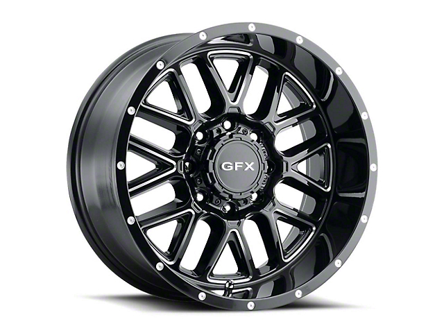 G-FX TM-5 Gloss Black Milled 6-Lug Wheel; 18x9; 0mm Offset (05-15 Tacoma)
