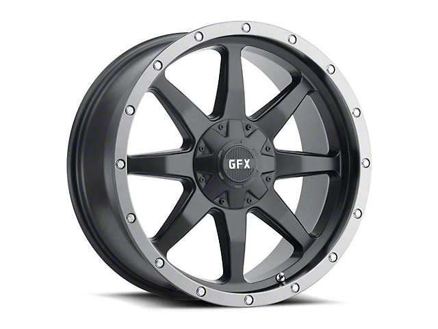 G-FX TR-14 Matte Black with Gray Ring 6-Lug Wheel; 18x9; 12mm Offset (21-23 Bronco, Excluding Raptor)