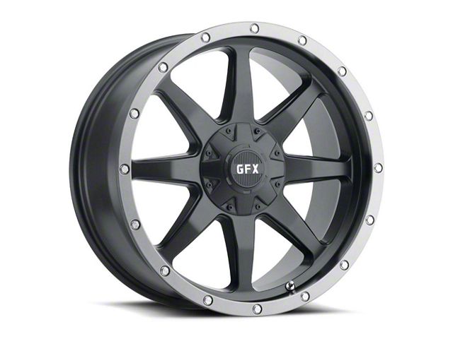 G-FX TR-14 Matte Black with Gray Ring 6-Lug Wheel; 18x9; 12mm Offset (21-24 Bronco, Excluding Raptor)