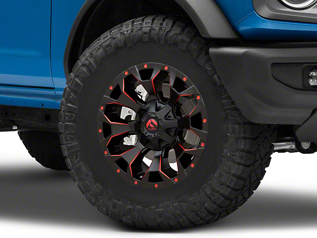 Fuel Wheels Assault Matte Black Red Milled 6-Lug Wheel; 17x9; 2mm Offset (05-15 Tacoma)