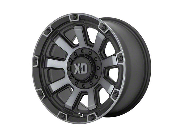 XD Gauntlet Satin Black with Gray Tint 6-Lug Wheel; 17x9; 0mm Offset (16-23 Tacoma)