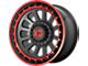 XD Omega Satin Black Machined with Red Tint 6-Lug Wheel; 17x9; -12mm Offset (16-23 Tacoma)