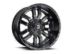 Fuel Wheels Sledge Matte Black Gloss Black Lip 6-Lug Wheel; 17x9; 2mm Offset (16-23 Tacoma)