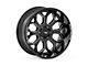 Rough Country 96 Series Gloss Black Milled 6-Lug Wheel; 20x10; -25mm Offset (03-09 4Runner)