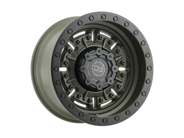 Black Rhino Abrams Olive Drab Green 6-Lug Wheel; 17x8.5; 0mm Offset (05-15 Tacoma)