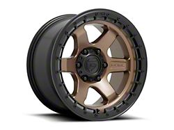 Fuel Wheels Block Matte Bronze with Black Ring 6-Lug Wheel; 17x9; 1mm Offset (05-15 Tacoma)