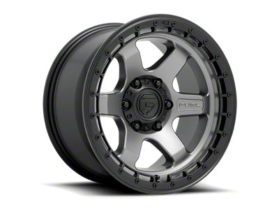 Fuel Wheels Block Matte Gunmetal with Black Ring 6-Lug Wheel; 18x9; -12mm Offset (05-15 Tacoma)