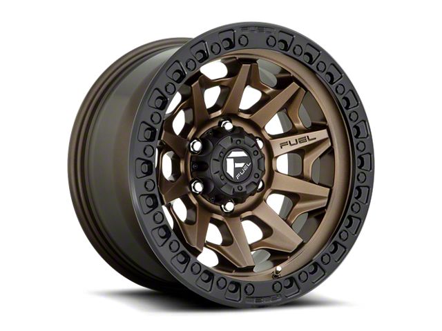 Fuel Wheels Covert Matte Bronze with Black Bead Ring 6-Lug Wheel; 17x9; 1mm Offset (21-24 Bronco, Excluding Raptor)