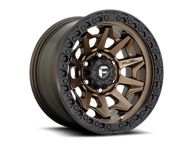 Fuel Wheels Covert Matte Bronze with Black Bead Ring 6-Lug Wheel; 18x9; -12mm Offset (16-23 Tacoma)