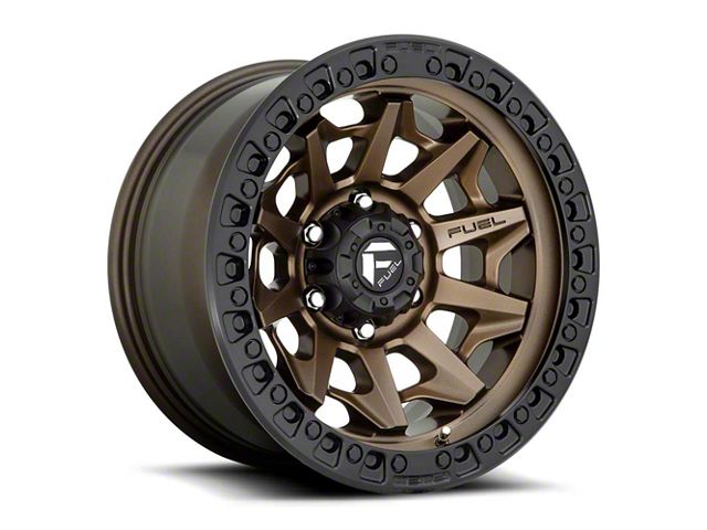 Fuel Wheels Covert Matte Bronze with Black Bead Ring 6-Lug Wheel; 18x9; 1mm Offset (05-15 Tacoma)