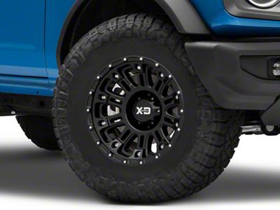 XD Hoss II Gloss Black 6-Lug Wheel; 17x9; -12mm Offset (21-24 Bronco, Excluding Raptor)
