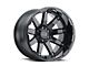 Black Rhino Oceano Gloss Gunblack with Stainless Bolts 6-Lug Wheel; 17x9.5; 12mm Offset (21-24 Bronco, Excluding Raptor)