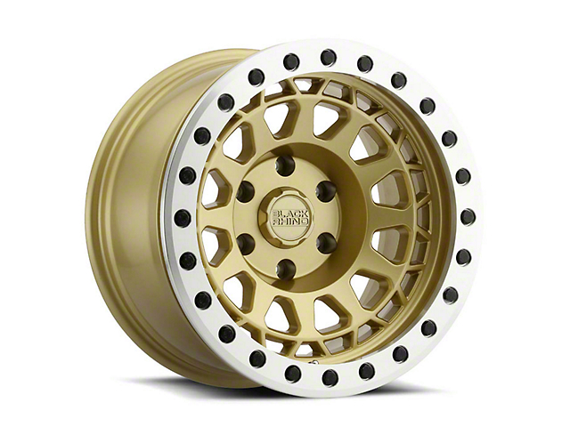 Black Rhino Primm Matte Gold with Machined Ring 6-Lug Wheel; 17x8.5; 0mm Offset (05-15 Tacoma)