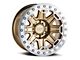 Black Rhino Rift Beadlock Matte Gold with Machined Ring 6-Lug Wheel; 17x8.5; 0mm Offset (05-15 Tacoma)