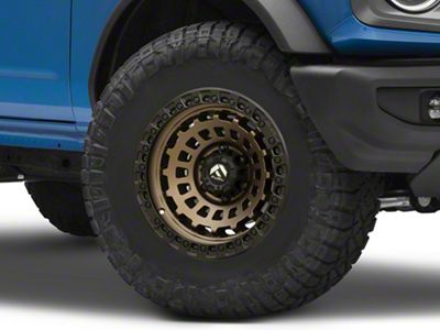 Fuel Wheels Zephyr Matte Bronze with Black Bead Ring 6-Lug Wheel; 17x9; -12mm Offset (21-24 Bronco, Excluding Raptor)