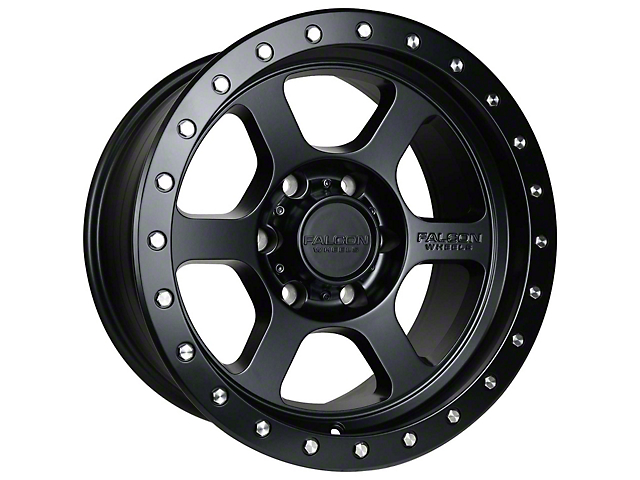 Falcon Wheels T1 Series Full Matte Black 6-Lug Wheel; 17x9; 0mm Offset (05-15 Tacoma)