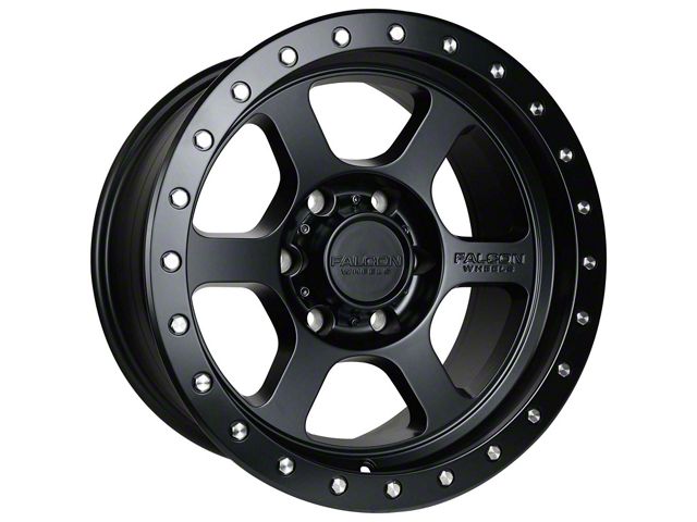 Falcon Wheels T1 Series Full Matte Black 6-Lug Wheel; 17x9; 0mm Offset (10-24 4Runner)