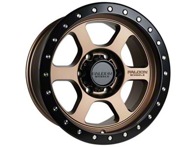 Falcon Wheels T1 Series Matte Bronze with Matte Black Ring 6-Lug Wheel; 17x9; 0mm Offset (03-09 4Runner)