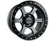 Falcon Wheels T1 Series Matte Gunmetal with Matte Black Ring 6-Lug Wheel; 17x9; -12mm Offset (05-15 Tacoma)