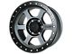 Falcon Wheels T1 Series Matte Gunmetal with Matte Black Ring 6-Lug Wheel; 17x9; -12mm Offset (03-09 4Runner)