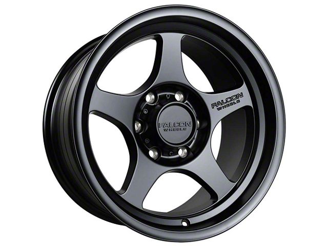 Falcon Wheels T2 Series Full Matte Black 6-Lug Wheel; 17x9; 0mm Offset (10-24 4Runner)