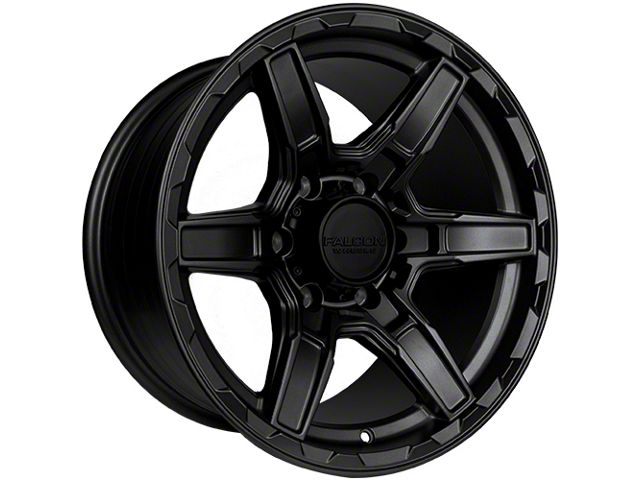 Falcon Wheels T3 Series Full Matte Black 6-Lug Wheel; 17x9; -12mm Offset (05-15 Tacoma)