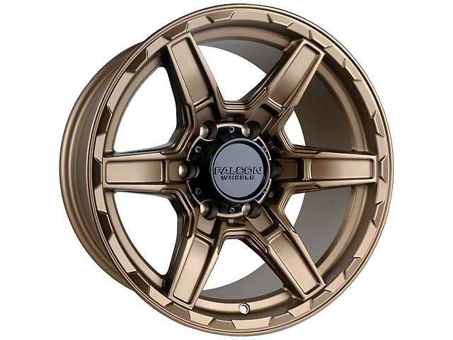 Falcon Wheels T3 Series Full Matte Bronze 6-Lug Wheel; 17x9; -12mm Offset (10-23 4Runner)