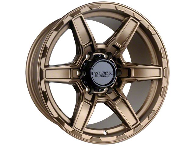 Falcon Wheels T3 Series Full Matte Bronze 6-Lug Wheel; 17x9; -12mm Offset (03-09 4Runner)