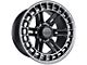 Falcon Wheels T5 Series Full Matte Gunmetal 6-Lug Wheel; 17x9; -12mm Offset (03-09 4Runner)