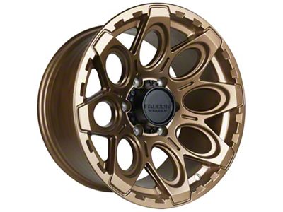 Falcon Wheels T6 Series Full Matte Bronze 6-Lug Wheel; 17x9; -12mm Offset (21-24 Bronco, Excluding Raptor)
