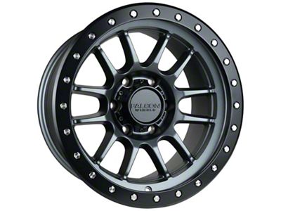 Falcon Wheels T7 Series Matte Gunmetal with Matte Black Ring 6-Lug Wheel; 17x9; -12mm Offset (03-09 4Runner)
