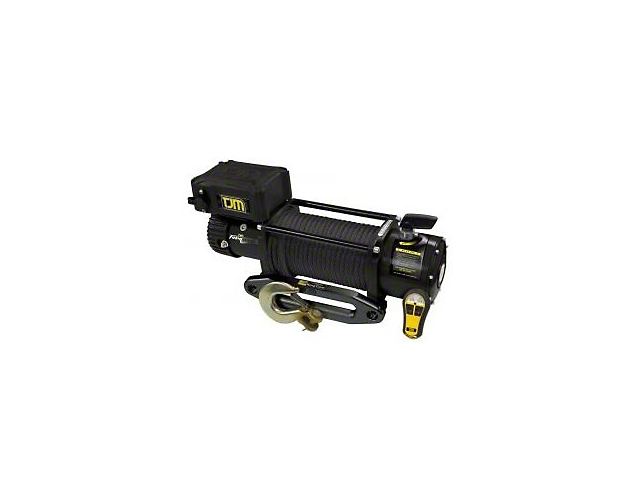 TJM Black Torq 9,500 lb. Winch with Synthetic Rope (Universal; Some Adaptation May Be Required)