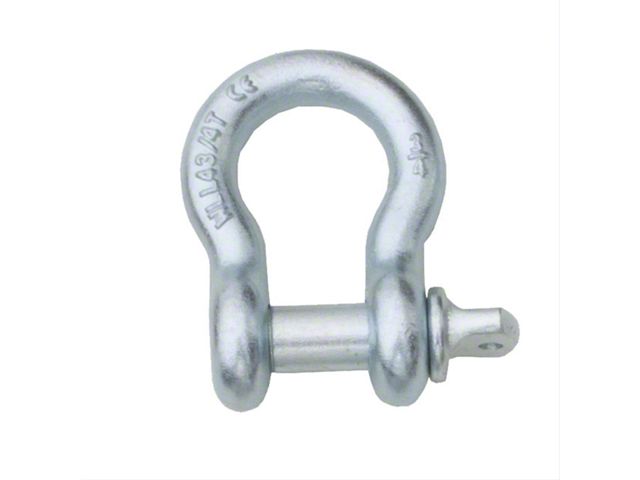 3/4-Inch Recovery D-Ring; Silver