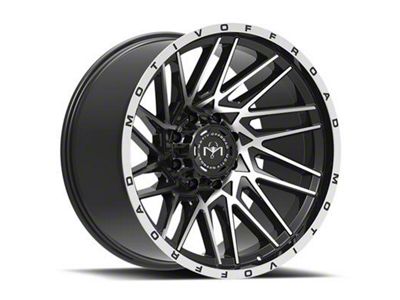 Motiv Offroad Mutant Gloss Black with Chrome Accents 6-Lug Wheel; 20x10; -25mm Offset (21-24 Bronco, Excluding Raptor)