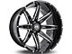 Hardrock Offroad PainKiller Xposed Gloss Black Milled 6-Lug Wheel; 20x12; -44mm Offset (10-24 4Runner)