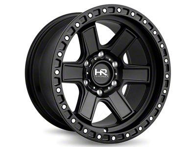 Hardrock Offroad H104 Matte Black 6-Lug Wheel; 17x9; -12mm Offset (21-24 Bronco, Excluding Raptor)