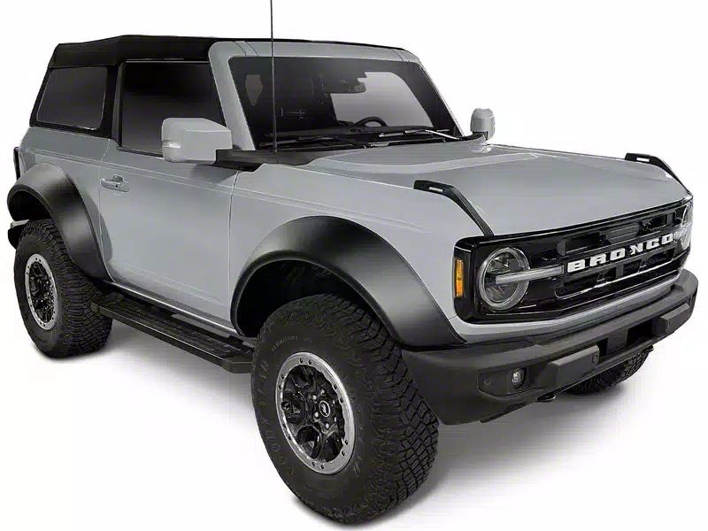 Bushwacker Bronco ExtendAFender Flares; Front and Rear; Matte Black