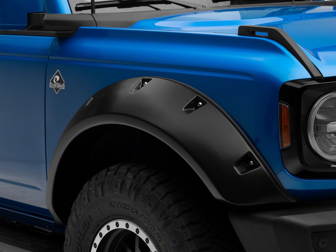 Bushwacker Bronco Pocket Style Fender Flares; Front and Rear; Matte