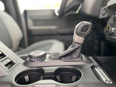 Automatic Shift Knob Insert Accent Trim; Raw Carbon Fiber (21-24 Bronco w/ Automatic Transmission)