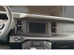 Display Screen Accent Trim; Domed Carbon Fiber (21-24 Bronco)