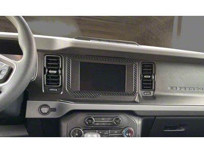 Display Screen Accent Trim; Raw Carbon Fiber (21-24 Bronco)