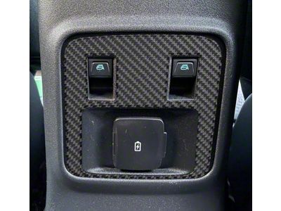 Rear Center Console Accent Trim; Domed Carbon Fiber (21-24 Bronco 4-Door)