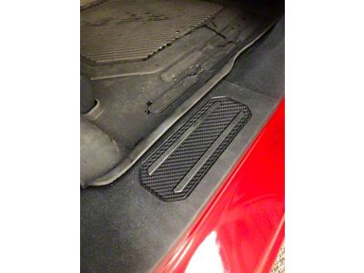 Rear Door Sill Overlays; Domed Carbon Fiber (21-24 Bronco 4-Door)