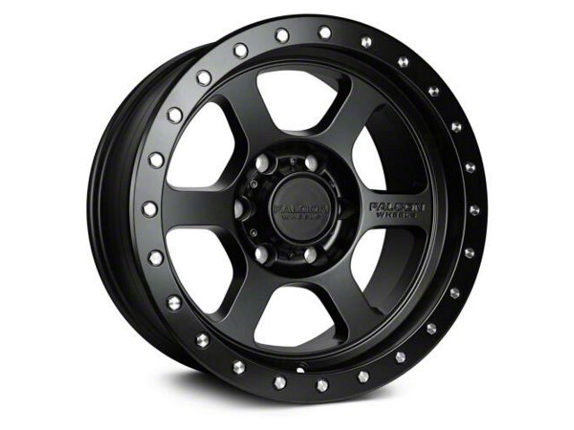 Falcon Wheels T1 Series Full Matte Black 6-Lug Wheel; 18x9; 0mm Offset (05-15 Tacoma)