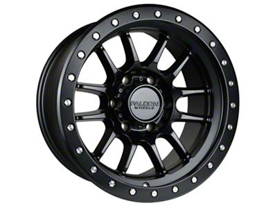 Falcon Wheels T7 Series Matte Black with Matte Black Ring 6-Lug Wheel; 17x9; 0mm Offset (22-24 Tundra)