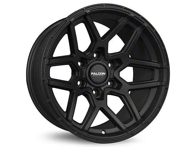 Falcon Wheels T9 Series Full Matte Black 6-Lug Wheel; 17x9; -15mm Offset (22-23 Tundra)
